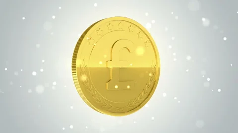 Gold coins falling Stock Footage 54925077