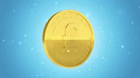 Gold coins falling Stock Footage 54925128