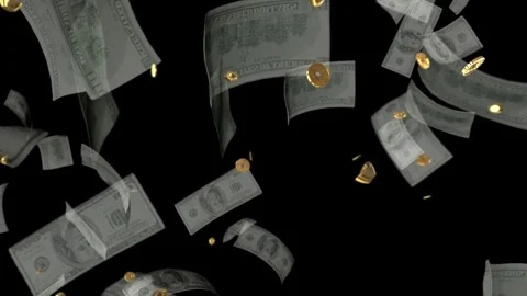 Gold coins falling in slow motion. Wealth and financial success concept with 库存影片 340607188