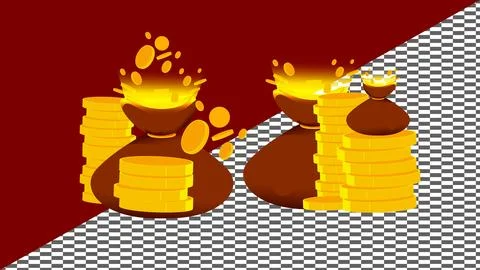 Gold coins illustration Stock Illustration