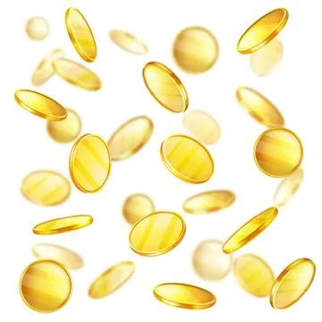 Gold coins jackpot casino win background Иллюстрация