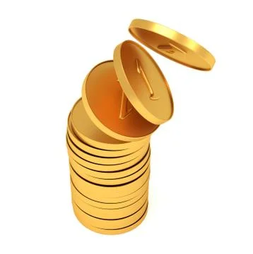 Gold coins. Stock Photos