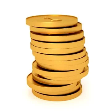 Gold coins. Stock Photos
