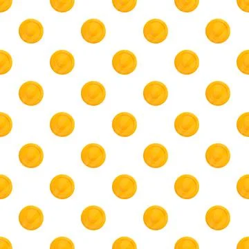 Gold coins seamless pattern representing wealth and finance Illustrazione stock