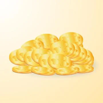 Gold coins for St. patrick s day. Vector illustration Stock Illustration