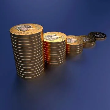 Gold coins stack Stock Illustration