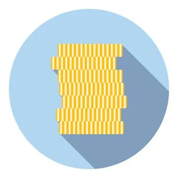 Gold Coins Stack Stock Illustration