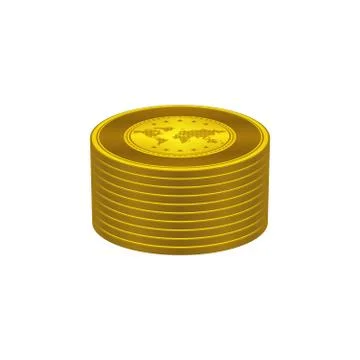 Gold coins stack Stock Illustration
