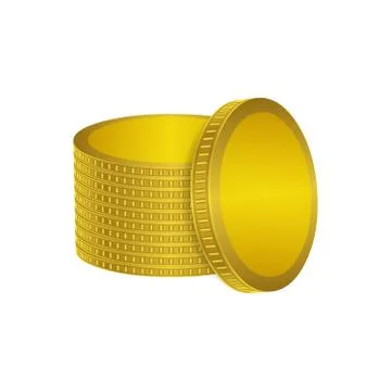Gold coins stack Stock Illustration