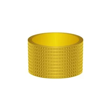 Gold coins stack Stock Illustration