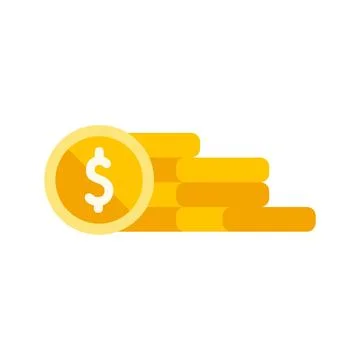 Gold coins stacking representing money and financial wealth Stock Illustration