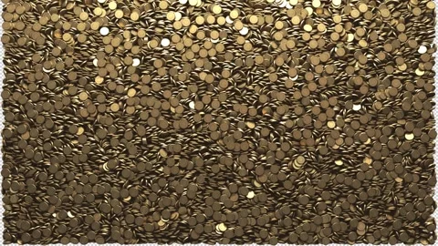 Gold Coins Transition Stock Footage 257388005