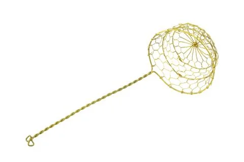 Gold colander isolated Stock Photos