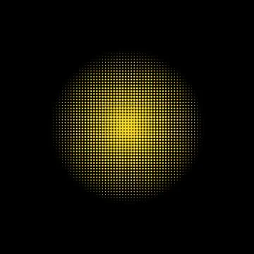 Gold color circle with dots Stock Illustration