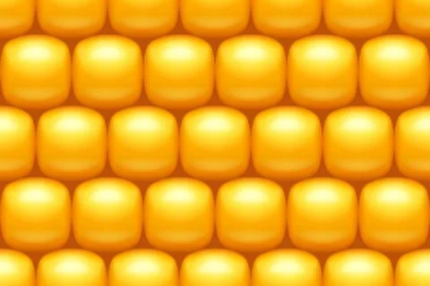 A gold color corn back seamless pattern Stock Illustration