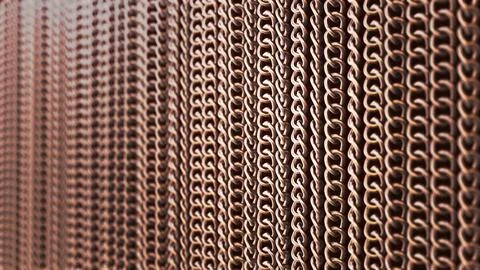 Gold colored chain, abstract background Illustrazione stock