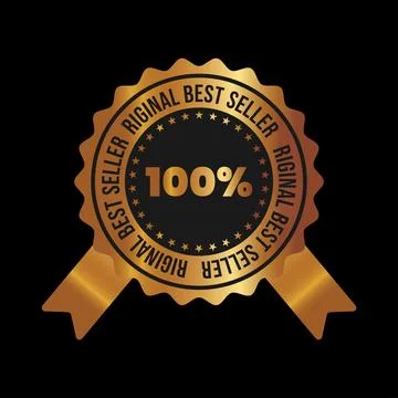 Gold colored label template, original brand and top brand vector EPS format Stock-Illustration