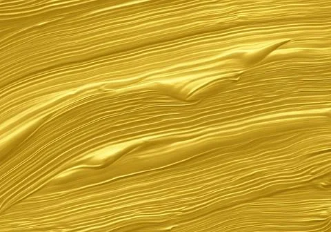 Gold Colored Paint Wave Pattern Full Frame Shot Stock Photos