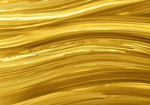 Gold Colored Paint Wave Pattern Full Frame Shot Stock Photos