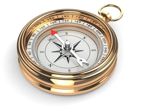 Gold compass Stock Illustration