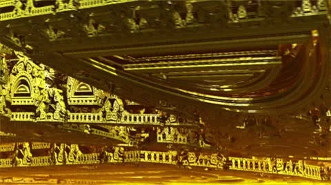 Gold complex structures m1021 Stock Footage 10712854