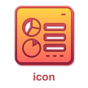 Gold Computer api interface icon isolated on white background. Application 스톡 일러스트