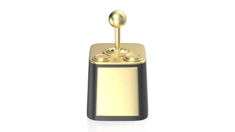 Gold computer joystick trophy Stock Footage 338306790