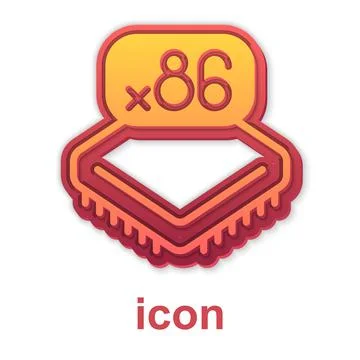 Gold Computer processor with microcircuits CPU icon isolated on white background Stock Illustration