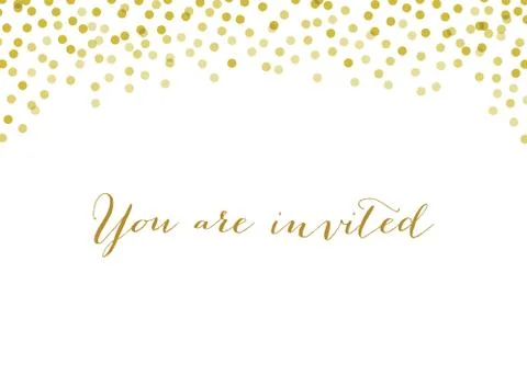 Gold Confetti Background Stock Illustration