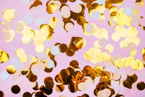 Gold confetti background Stock Photos