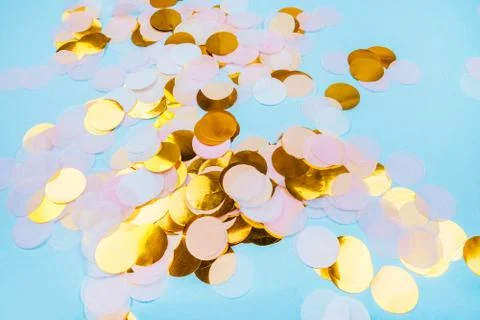 Gold confetti background Stock Photos