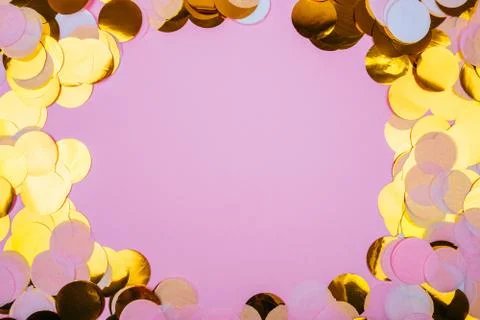 Gold confetti background Stock Photos