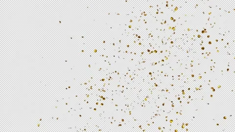 Gold Confetti Blast Explosions with Alpha channel Stock Footage 237357387