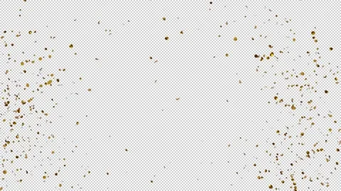 Gold Confetti Blast Explosions with Alpha channel Stock Footage 237357391