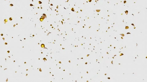Gold Confetti Blast Explosions with Alpha channel Stock Footage 237357393