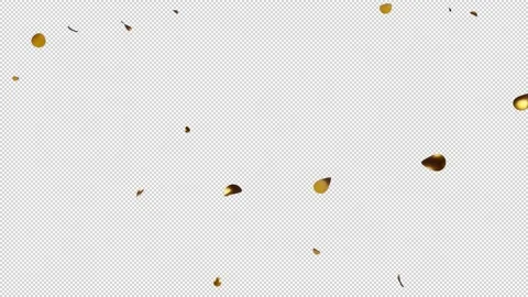 Gold Confetti Blast Explosions with Alpha channel Stock Footage 237357400