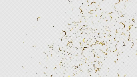 Gold Confetti Blast Explosions with Alpha channel Stock Footage 237357459