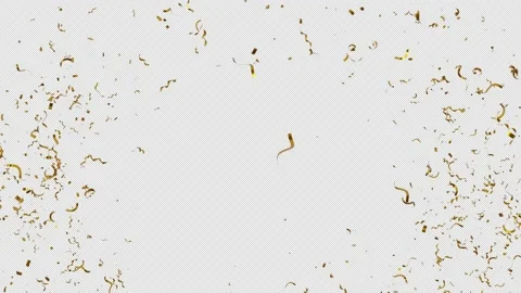 Gold Confetti Blast Explosions with Alpha channel Stock Footage 237357462