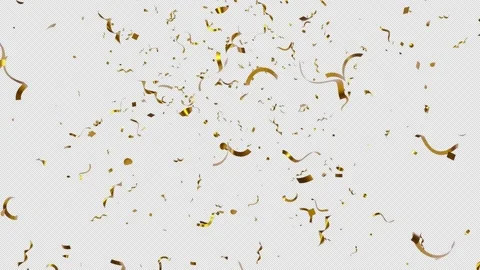 Gold Confetti Blast Explosions with Alpha channel Stock Footage 237357469