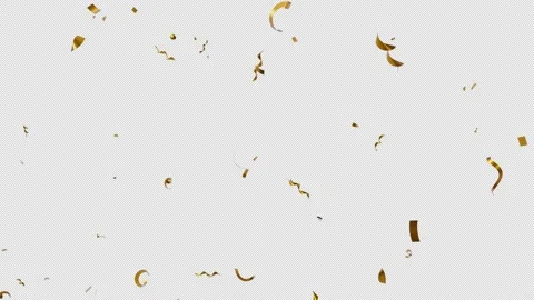 Gold Confetti Blast Explosions with Alpha channel Stock Footage 237357472