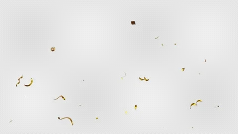 Gold Confetti Blast Explosions with Alpha channel Stock Footage 237357474
