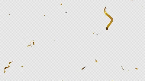 Gold Confetti Blast Explosions with Alpha channel Stock Footage 237357475