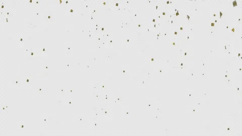Gold Confetti Burst And Falling Celebration 4K Loop Alpha Vídeos de archivo 336304703