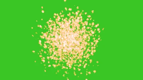 Gold Confetti Burst Explosion Green Screen Video stock 339865559