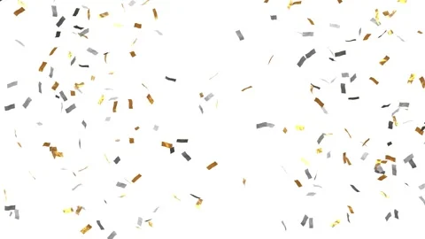 Gold confetti explosion - 3D rendering 스톡 동영상 320610351