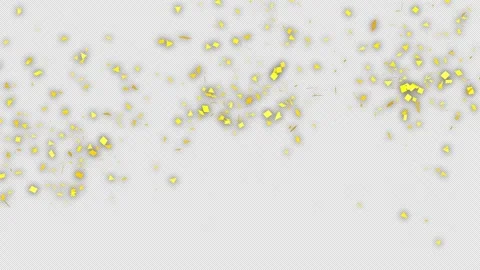 Gold Confetti Explosion Animation on a transparent background. 3D Gold Confetti  Stock Footage 263557524