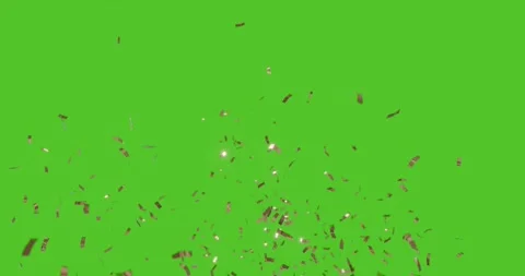 Gold Confetti Explosion on Green Screen Background, 4K 60fps Chroma Key Foo.. Stock Footage 325182382