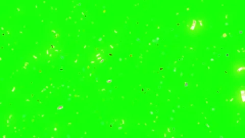 Gold confetti explosion on green screen. Festive party background with falling 스톡 동영상 340381200