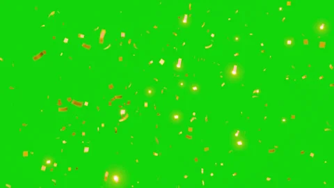 Gold confetti explosion on the green screen. 库存影片 344085344