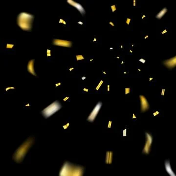 Gold confetti explosion isolated background Stock Illustration